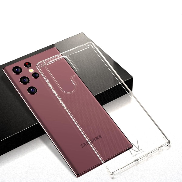 Samsung S22 Ultra Stöttåligt Skal Rvelon - Transparent Transparent