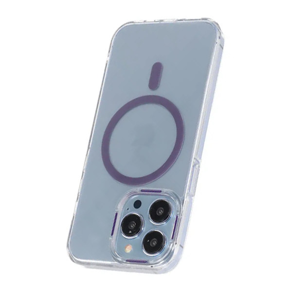 iPhone 15 Pro Max Stöttålig Mobilskal med Magsafe - Lila Lila
