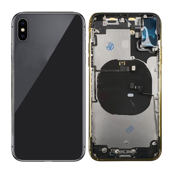 iPhone X Baksida Komplett OEM med Smådelar - Grå