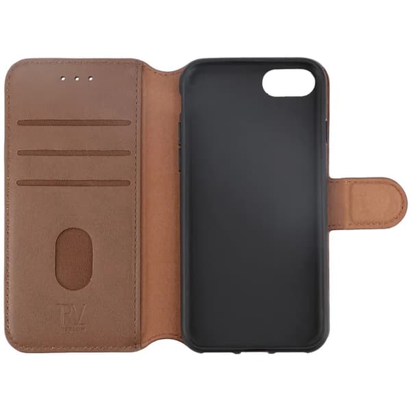 iPhone 7/8/SE 2020 Plånboksfodral Läder Rvelon - Brun Brown