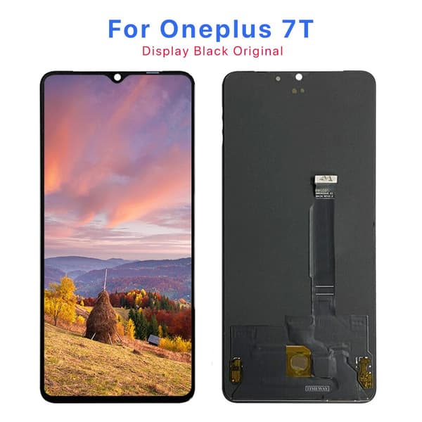 OnePlus 7T Skärm/Display - Svart Svart