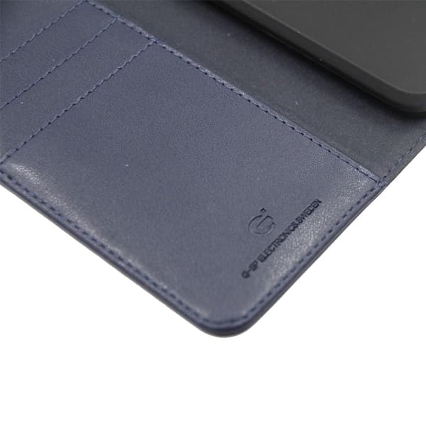 iPhone X/XS Plånboksfodral Läder med Stativ - Blå Blue