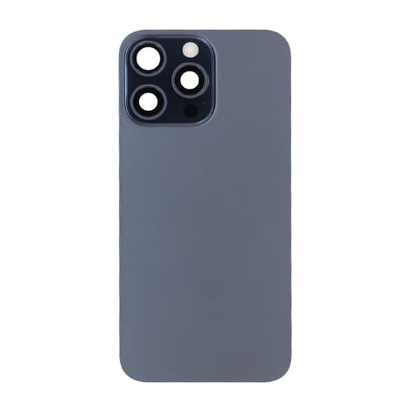 iPhone 15 Pro Max Baksida Glas Komplett OEM - Titanblå Blå