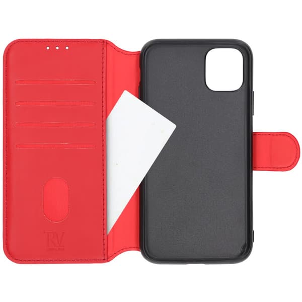 iPhone 11 Plånboksfodral Extra Kortfack Rvelon - Röd Red