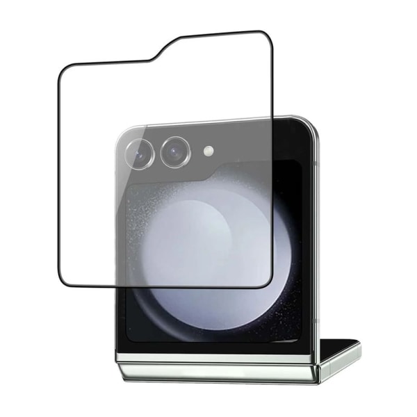 Skärmskydd Samsung Galaxy Z Flip 5 - 3D Härdat Glas Svart (miljö Black