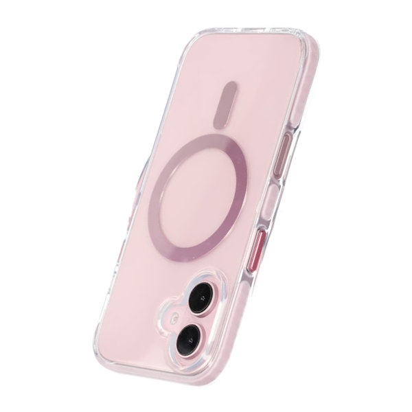iPhone 16 Plus Mobilskal Magnet Dubbelskydd - Rosa Rosa
