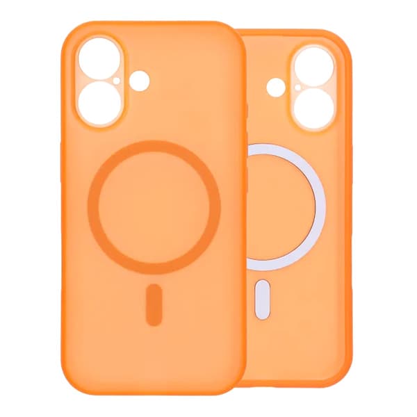 Slimmat MagSafe-skal med kameraskydd för iPhone 16 - Orange