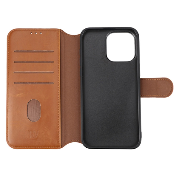 iPhone 15 Pro Max Plånboksfodral med Magsafe Rvelon - Brun Brown