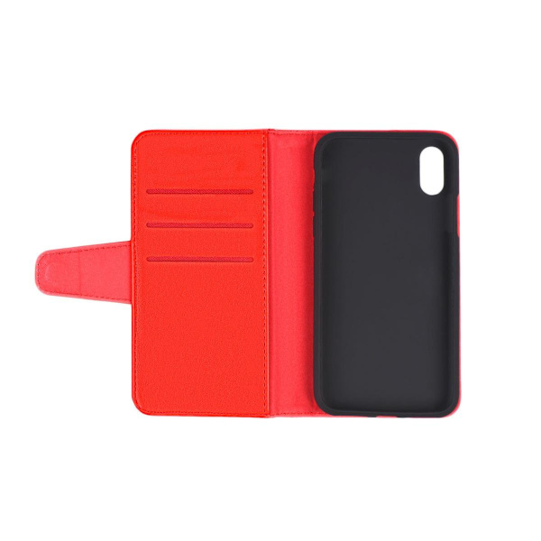 iPhone XS Max Plånboksfodral Stativ och extra Kortfack G-SP -  Röd Red