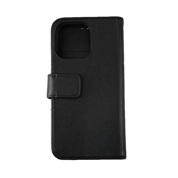 iPhone 12/12 Pro Plånboksfodral Läder Rvelon - Svart Black