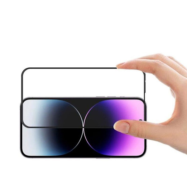 Skärmskydd iPhone 15 Ultra - 3D Härdat Glas Svart (miljö) Svart