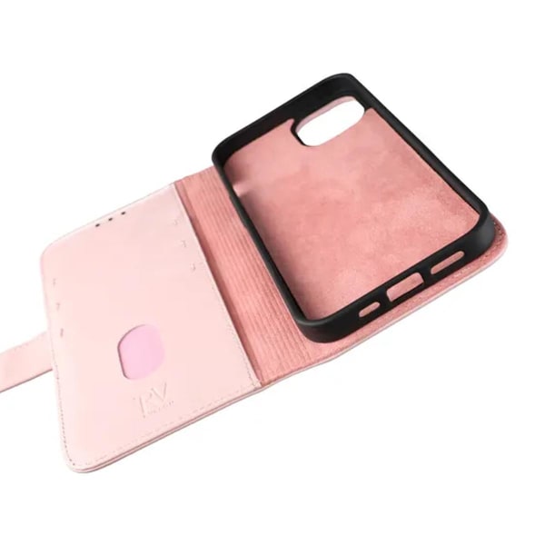 iPhone 13 Pro Plånboksfodral Läder Rvelon - Rosa Old pink