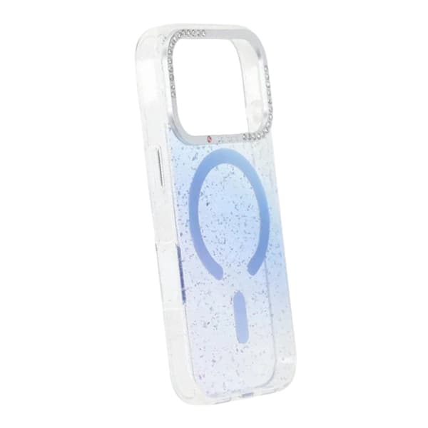 Glitter Skal MagSafe och Diamanter för iPhone 17 Pro - Blå blå