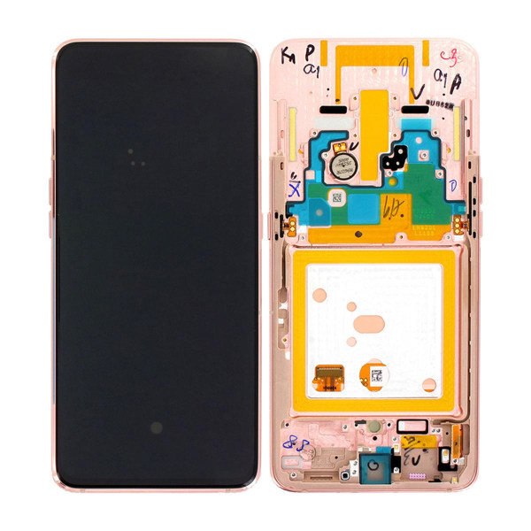Samsung Galaxy A80 (SM-A805F) LCD Skärm med Display Original - R Rosa guld