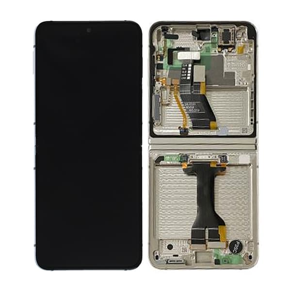 Samsung Galaxy Z Flip 5 Skärm med LCD Display Original - Vit White
