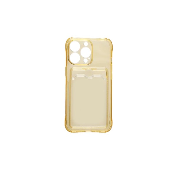 iPhone 12 Pro Stöttåligt Skal med Korthållare - Gul Yellow