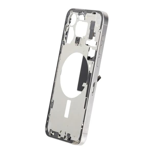 Mittenram med smådelar för iPhone 15 Pro Max - Vitt Titan OEM Vit