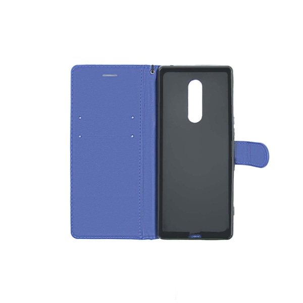 Sony Xperia 1 Plånboksfodral med Stativ - Blå Blue