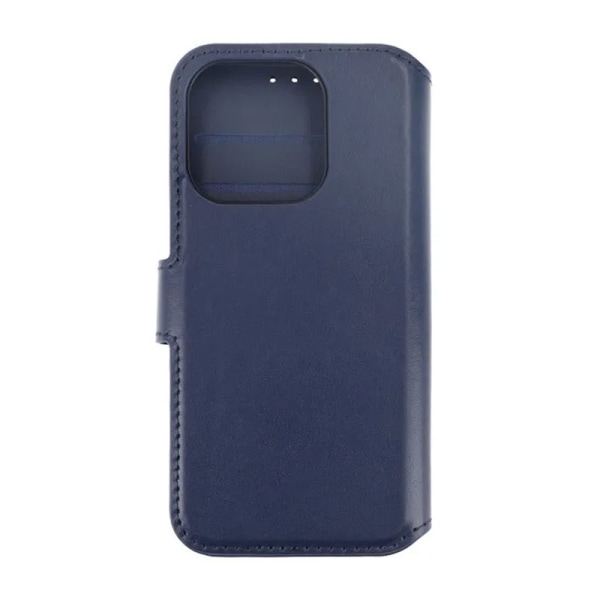 iPhone 15 Pro Max Plånboksfodral Läder Rvelon - Blå Marine blue