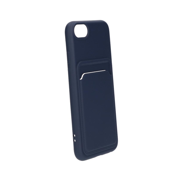 iPhone 7/8/SE (2020/2022) Silikonskal med Korthållare - Blå Blå