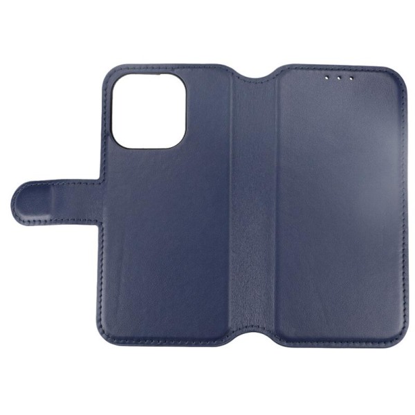 iPhone 15 Pro Plånboksfodral Läder Rvelon - Blå Marine blue