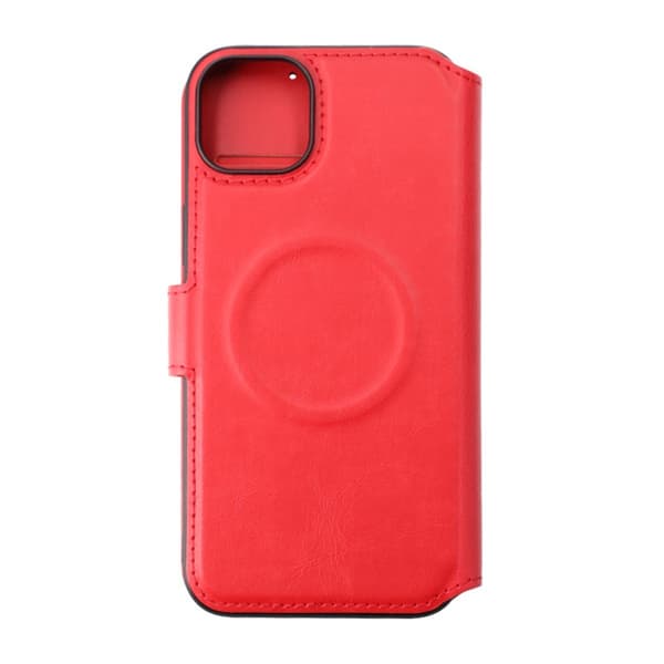 iPhone 15 Plus Plånboksfodral med Magsafe Rvelon - Röd Red