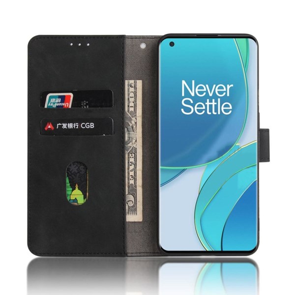 OnePlus 9 Pro Plånboksfodral med Stativ - Svart Black