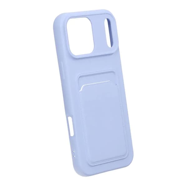 Mobilskal Silikon med Korthållare för iPhone 17 Pro Max - Lila