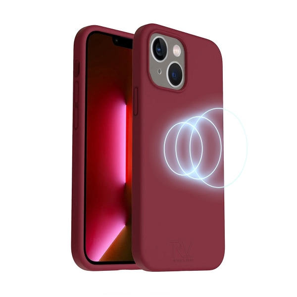 iPhone 14 Silikonskal Rvelon MagSafe - Röd Red