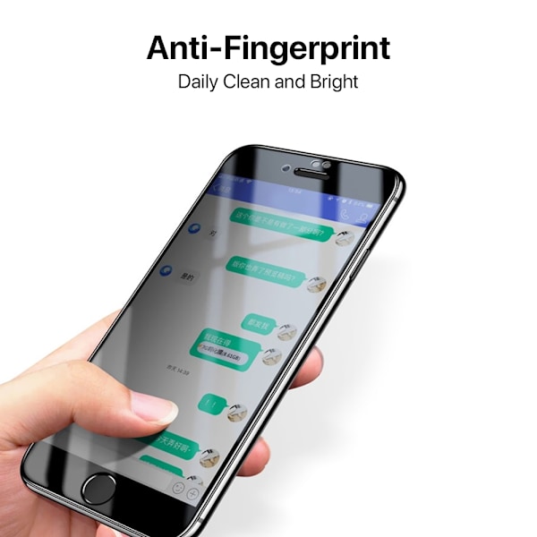 Skärmskydd Privacy iPhone 7/8/SE 2020 - 3D Härdat Glas Svart (miljö) Svart