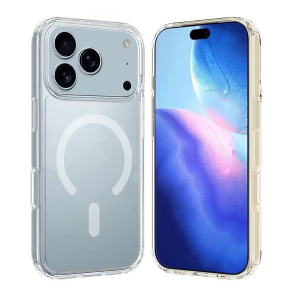 Mobilskal Stöttåligt Magsafe för iPhone 17 Pro - Transparent gennemsigtig
