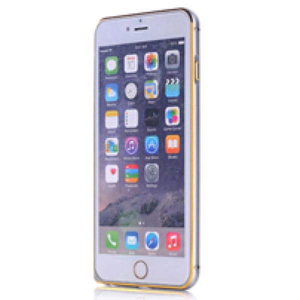 iPhone 6 Plus Bumper Skal i Aluminium - Grå/Guld Guld