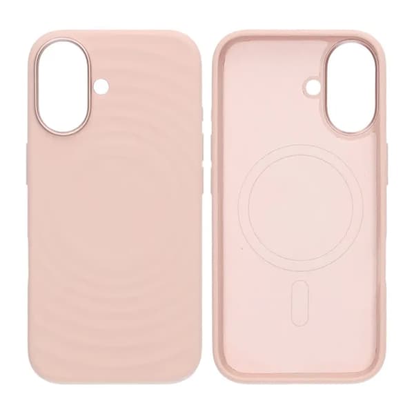 Mobilskal Silikon för iPhone 16 - Rosa med Kameraskydd rosa