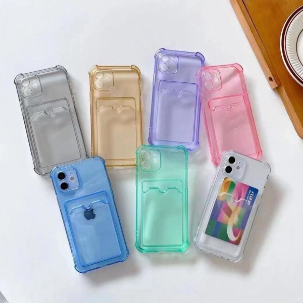 iPhone 11 Stöttåligt Skal med Korthållare - Lila Purple