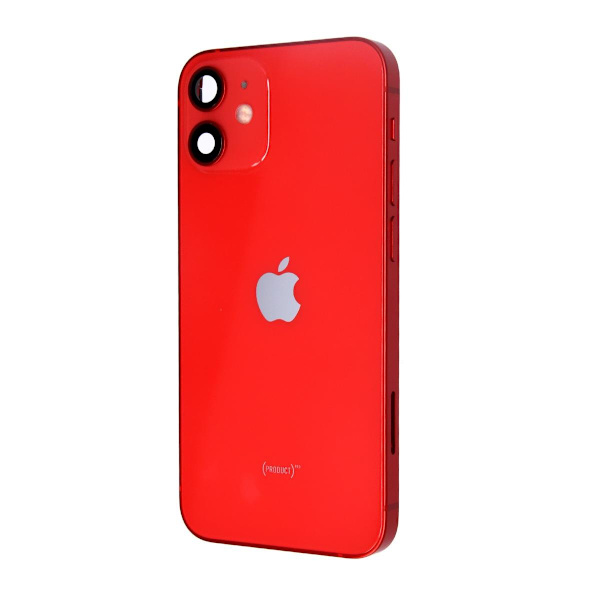 iPhone 12 Mini Baksida med Komplett Ram - Röd Red