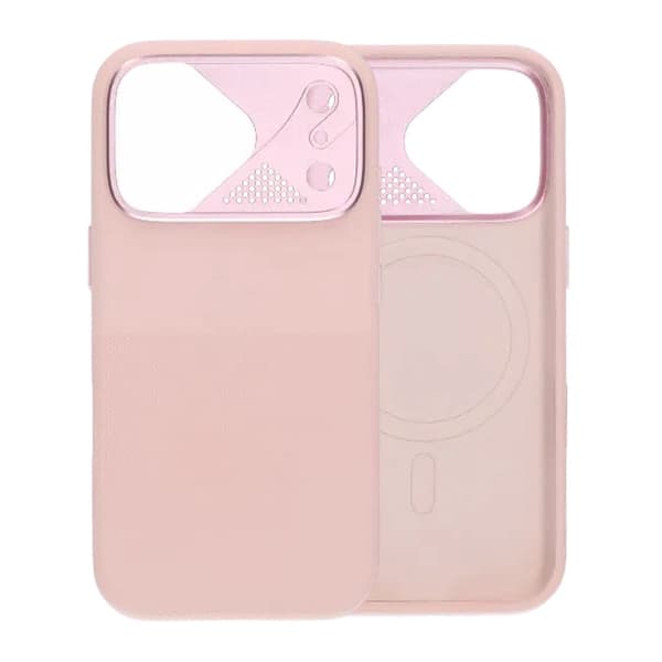 Silikonskal MagSafe med Kameraskydd till iPhone 17 Pro - Rosa vaaleanpunainen