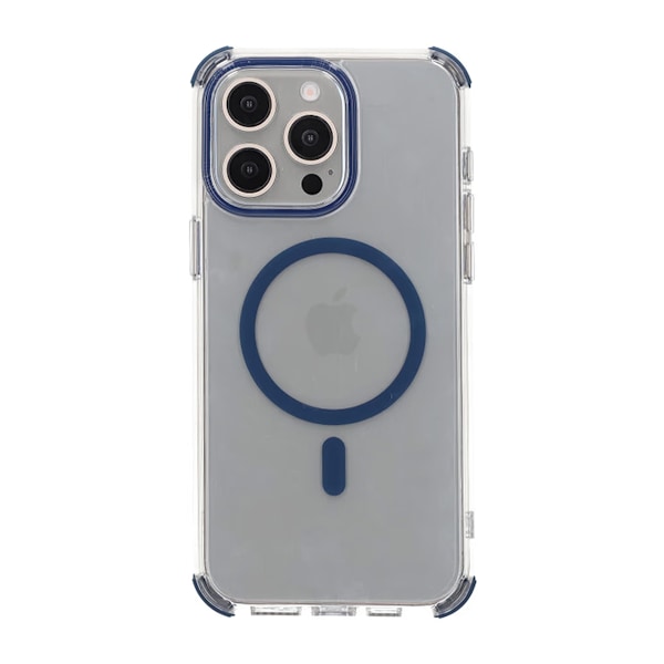 iPhone 15 Pro Rvelon Mobilskal Magnet med Kantskydd - Blå Blå
