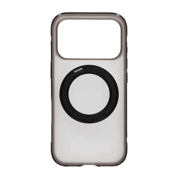 Matta MagSafe-kuori rengasjalustalla iPhone 17 Pro Maxille ja 18 Pro Maxille - Musta musta