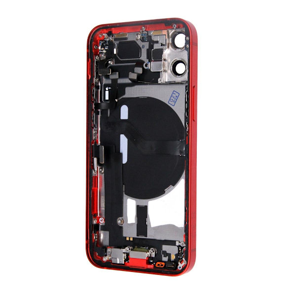 iPhone 12 Mini Baksida med Komplett Ram - Röd Red