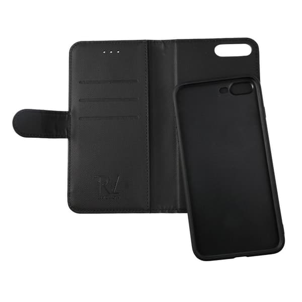 iPhone 7/8 Plus Plånboksfodral Magnet Rvelon - Svart Black