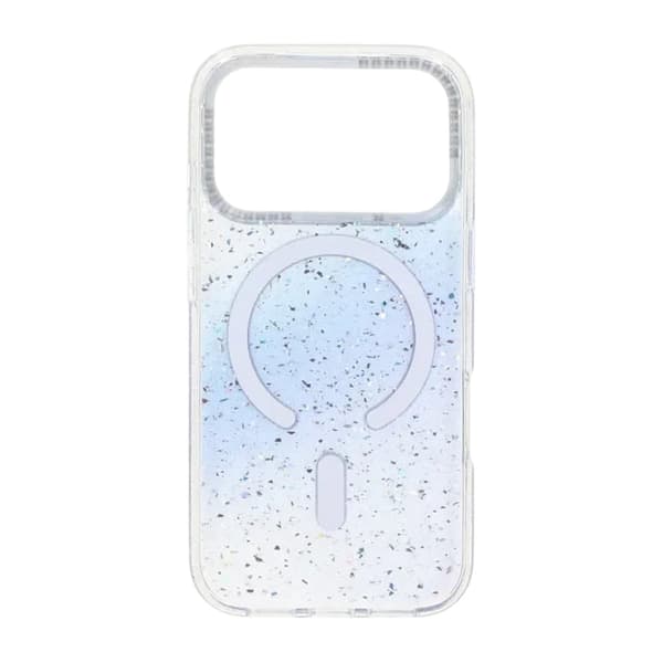 Glitter Skal MagSafe och Diamanter för iPhone 17 Pro - Blå blå
