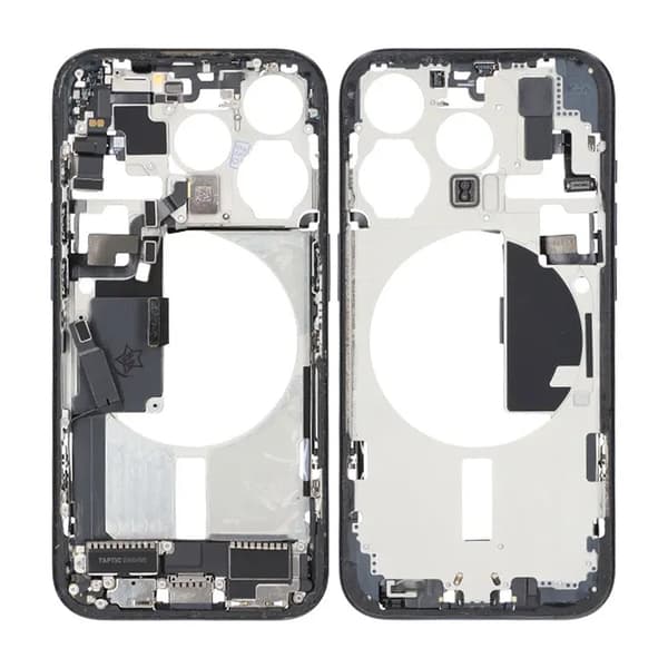 Mittenram med smådelar för iPhone 15 Pro - Blå Titan OEM Blå