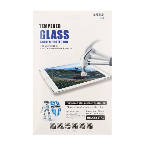 Skärmskydd iPad Mini 7 (2024) Härdat Glas Transparent