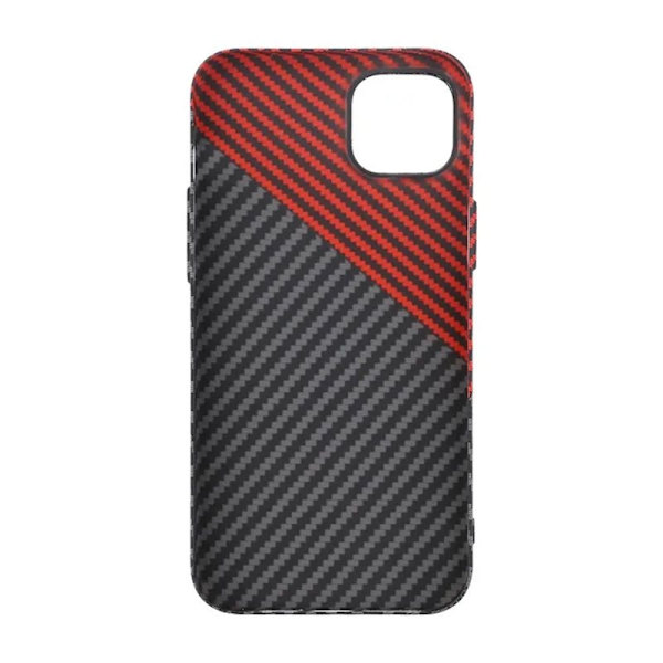 iPhone 15 Plus Mobilskal i Kolfiber - Röd/Svart Multicolor