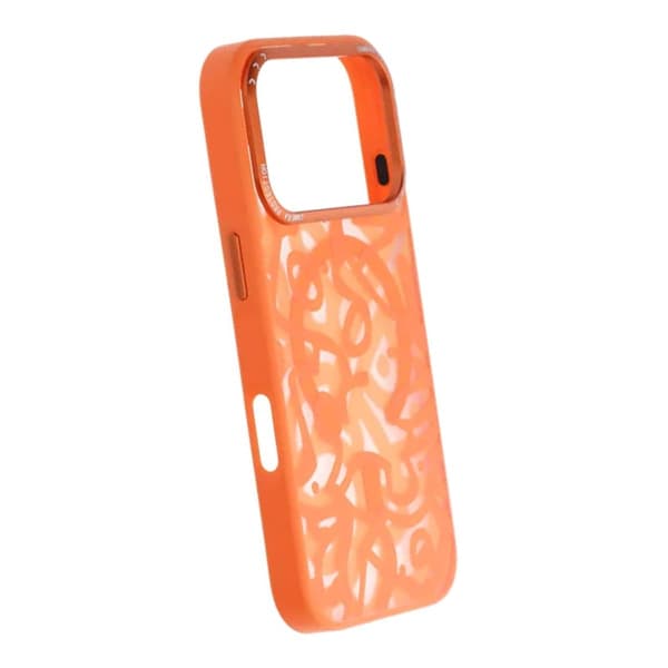 Mobilskal Magsafe med Graffiti för iPhone 17 Pro - Orange oranssi