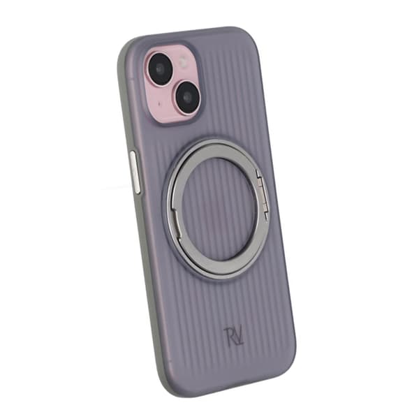iPhone 15 Rvelon Skal Roterande Magnet Stativ - Grå grå