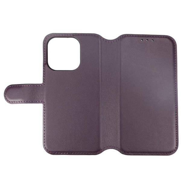 iPhone 15 Pro Plånboksfodral Läder Rvelon - Lila Lila