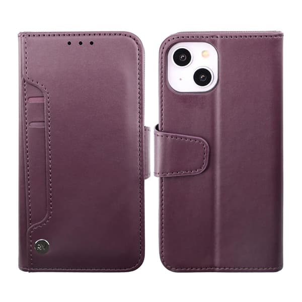 iPhone 14 Plus Plånboksfodral Extra Kortfack Rvelon - Lila Purple