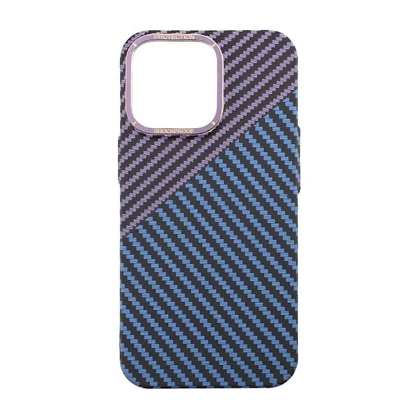 Kolfiber Skal iPhone 13 Pro - Lila och Blå multifärg