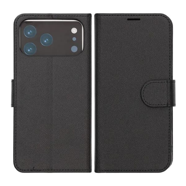 Plånboksfodral med stativ till iPhone 17 Pro Max - Svart Black